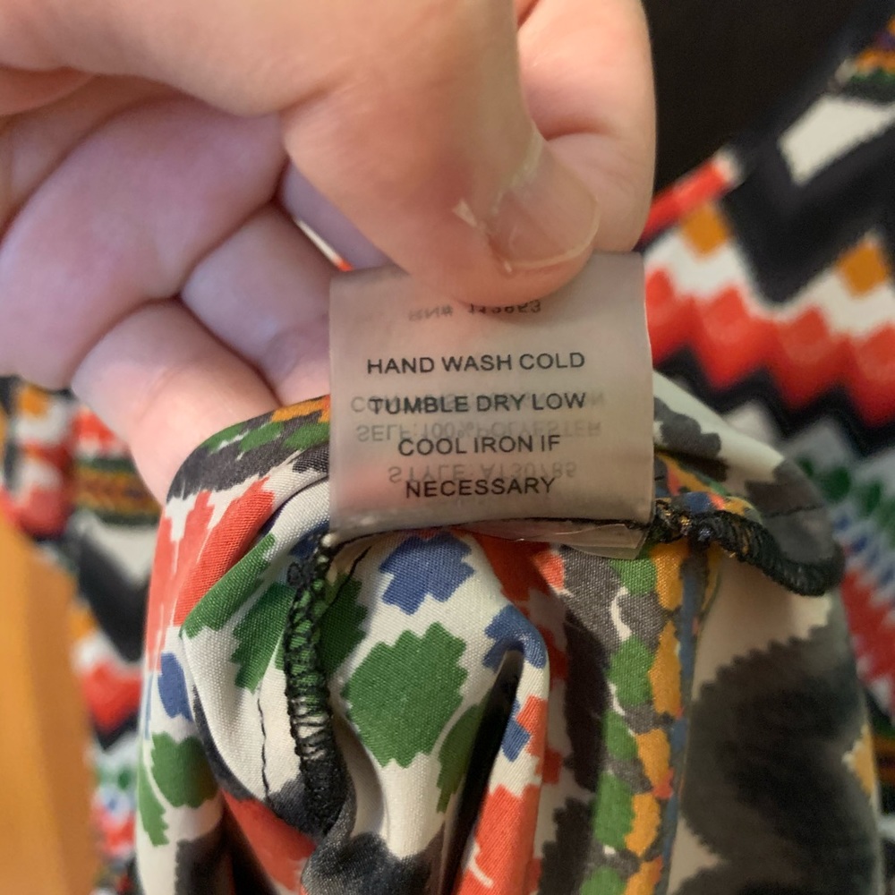 Multicolored Patterned Cold Shoulder Top - Picture 5 of 8